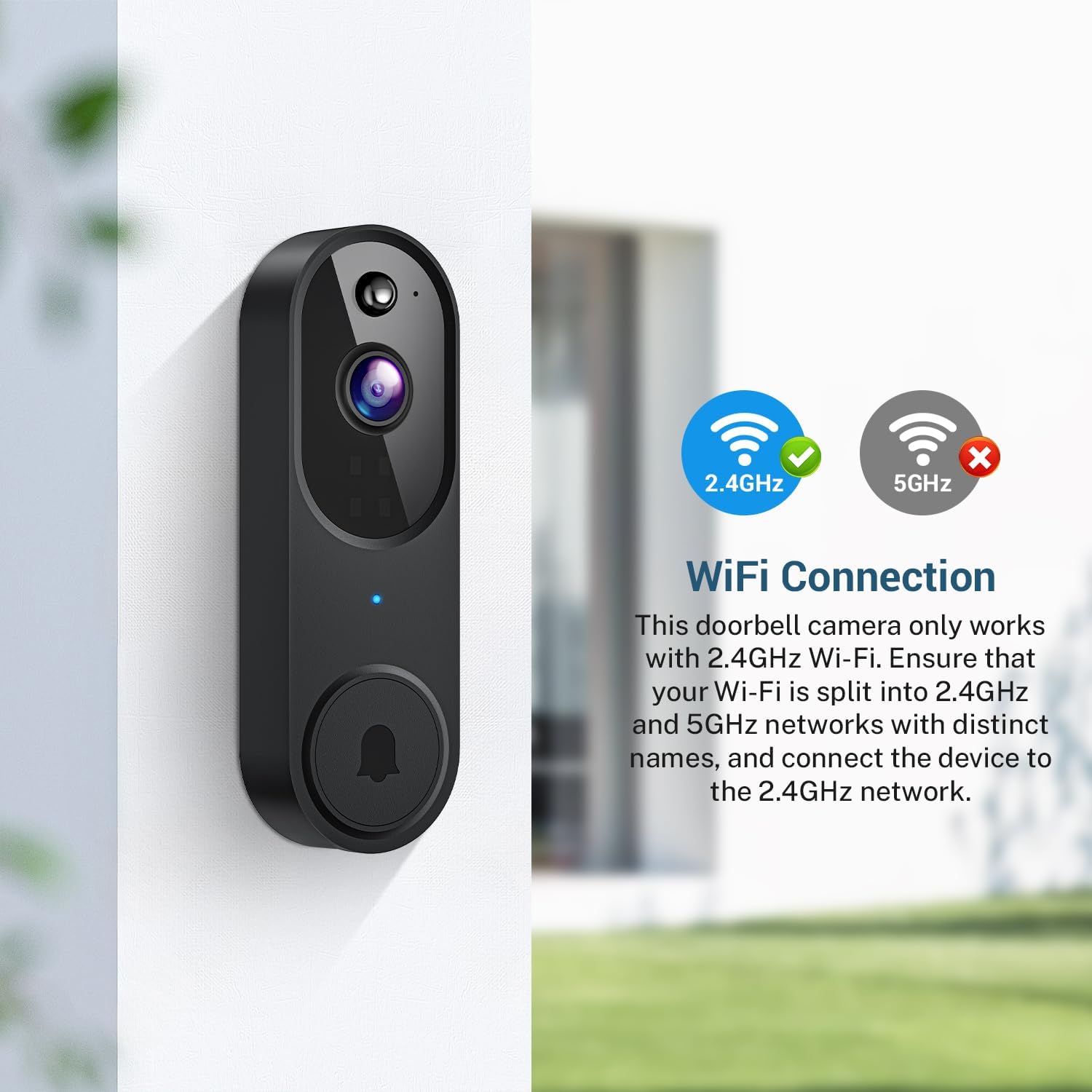 GridTera Smart Video Doorbell Camera Wireless, AI Human Detection and Instant Alerts, Night Vision, 2-Way Audio, Battery Powered, Cloud Storage Sold Seperately, 2.4G WiFi (Chime Included) - Image 8