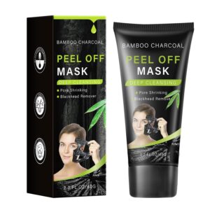 IREV Blackhead Remover Mask, Bamboo Charcoal Peel Off Mask, Charcoal Face Mask for Deep Cleansing, Blackheads, Acne, Dirts, Pores And Skin Oil, Suitable for All Skin Types