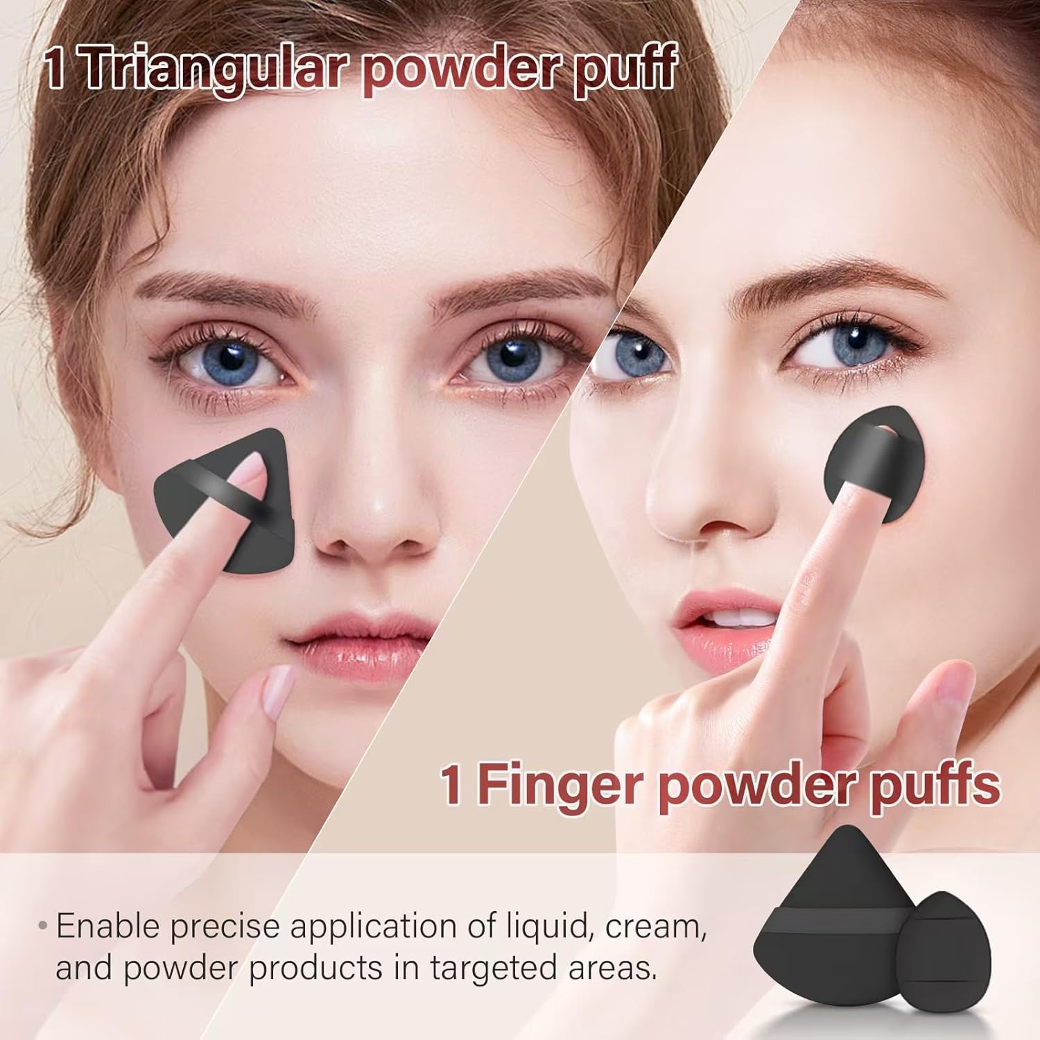 Makeup Brushes Set, Mlemle Professional 25 Pcs Makeup Kit, Include Foundation Powder Blush Concealers Eye shadows 21 Pcs Makeup Brushes and 2 Powder Puff, 2 Makeup Sponge(B01-Black) - Image 6