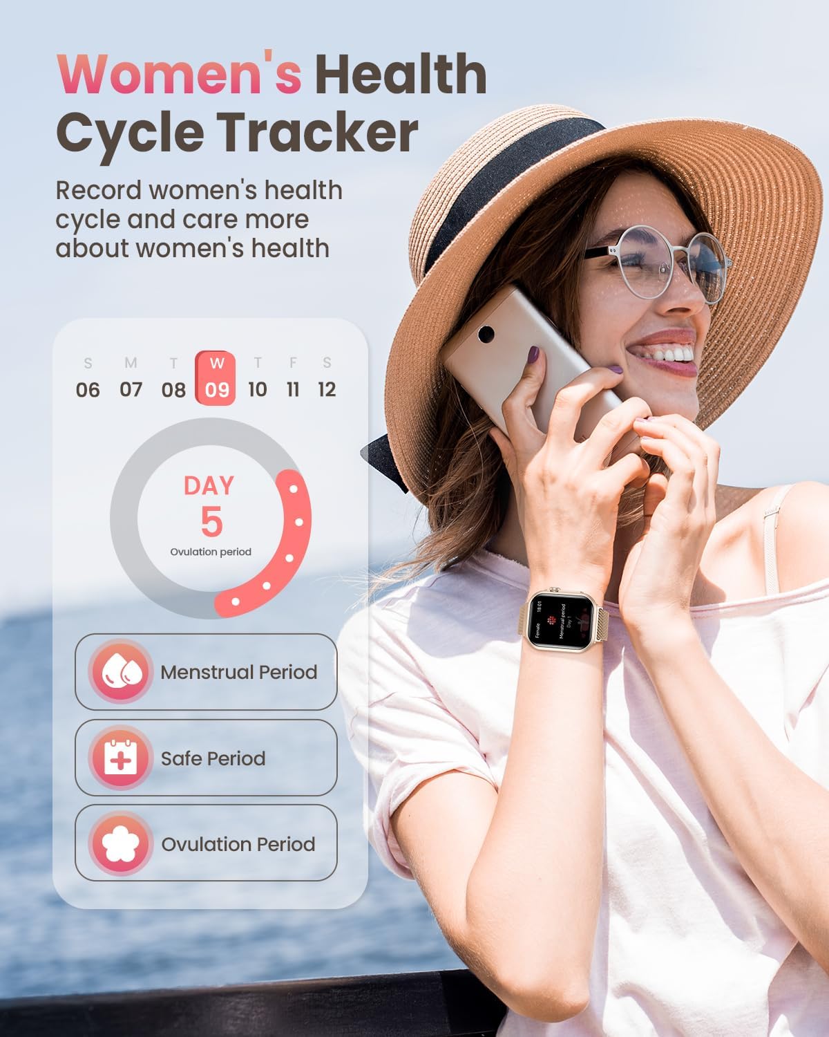 Smart Watch for Women for iPhone Android: 1.85" Smart Watch with 30 Days+ Battery Life Make/Recive Call Heart Rate SpO2 Sleep Monitor 120+ Sport IP68 Waterproof Fitness Tracker Watch Pedometer Reloj - Image 7