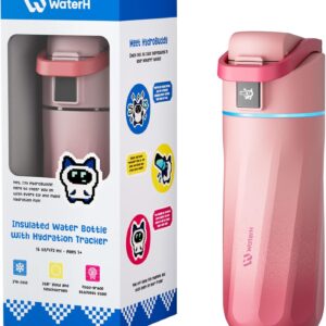 BOOST Smart Water Bottle with Reminder & Tracker, 16oz Kids Water Bottle for School, DIY Refrigerator Magnets, BPA-Free Vacuum Insulated Stainless Steel, Ideal for Mother’s Day