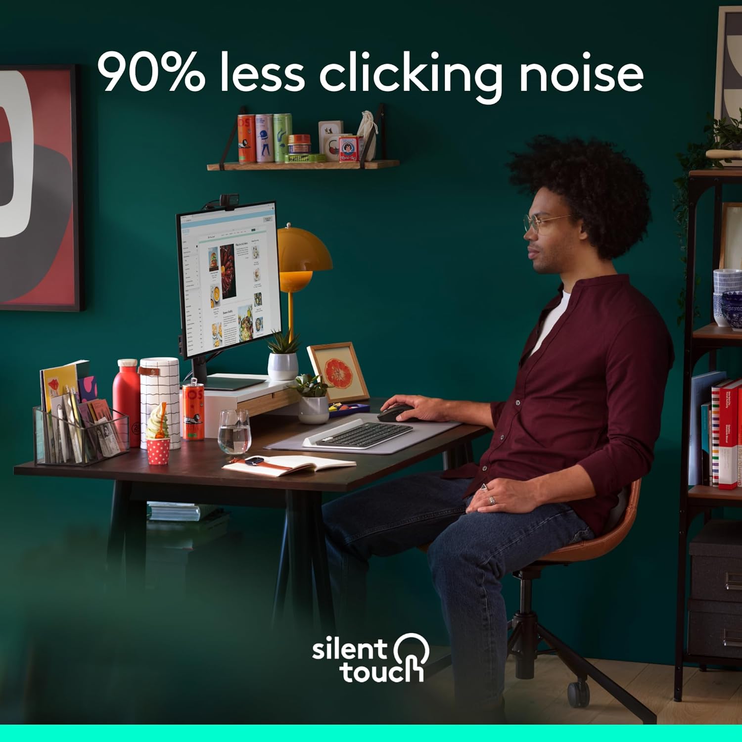 Logitech Signature M650 L Full Size Wireless Mouse - for Large Sized Hands, 2-Year Battery, Silent Clicks, Customizable Side Buttons, Bluetooth, for PC/Mac/Multi-Device/Chromebook - Black - Image 4