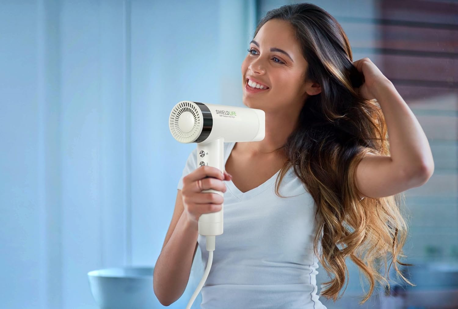 Fast Drying Ionic Hair Dryer, 99% EMF Blocking, 110,000 RPM High-Speed Motor, 1500W Powerful Airflow, Lightweight & Quiet, Magnetic Nozzle, 3 Heat & 3 Speed Settings – Shield Life - Image 8