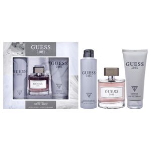 GUESS 1981 Men/Homme Eau de Toilette 3 Piece Gift Set – Cologne Spray 3.4 Fl. Oz., Deodorizing Body Spray 6.0 Oz., & Shower Gel 6.7 Fl. Oz.
