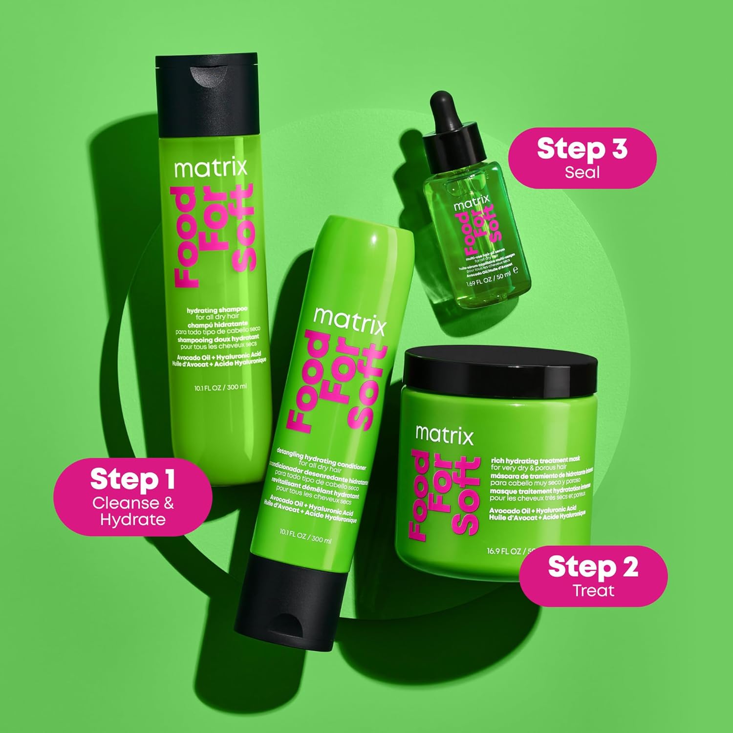 MATRIX Food For Soft Hydrating Conditioner For Dry and Brittle Damaged Hair - Moisturizes, Softens & Smooths, With Avocado Oil & Hyaluronic Acid, Vegan, For All Hair Types - Image 8