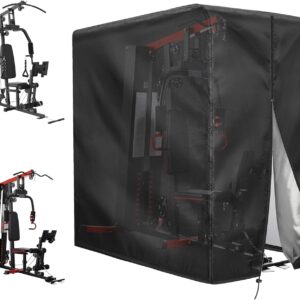 Workout Equipment Cover, 420D Oxford Home Gym Equipment Cover, Protect for Home Gym Equipment/Gym Equipment for Home Garage (41″ L x 68.9″ W x 74.8″ H)