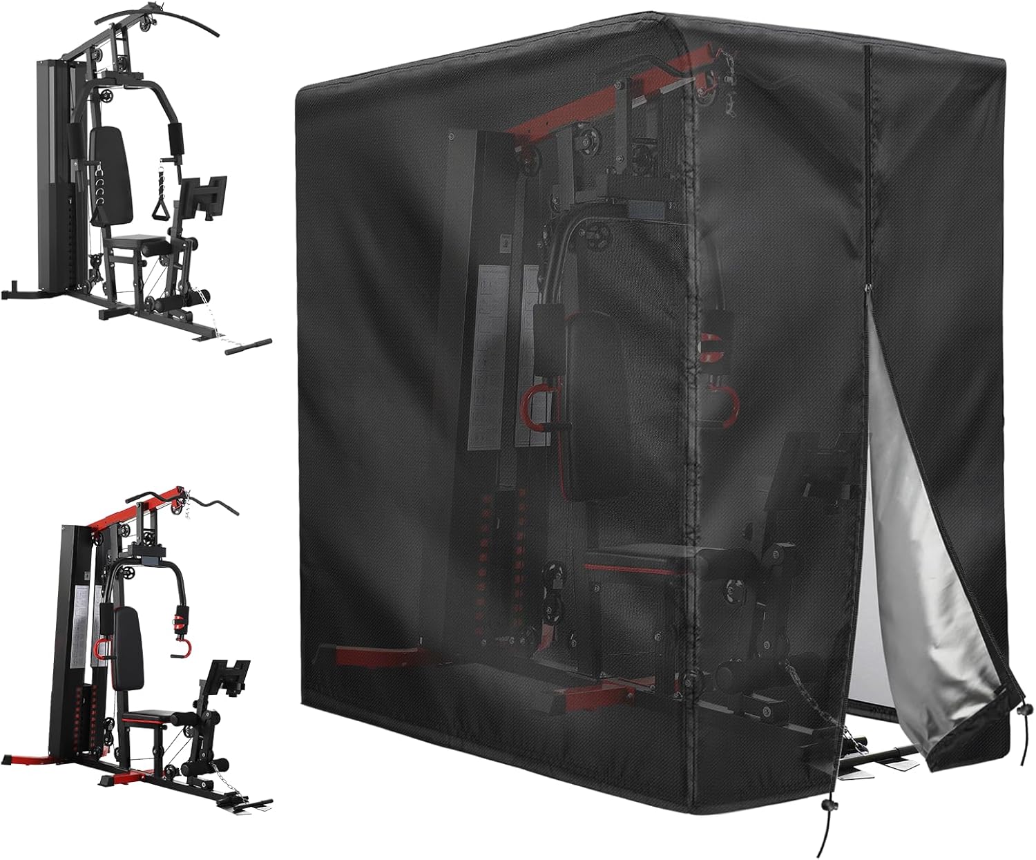 Workout Equipment Cover, 420D Oxford Home Gym Equipment Cover, Protect for Home Gym Equipment/Gym Equipment for Home Garage (41" L x 68.9" W x 74.8" H)