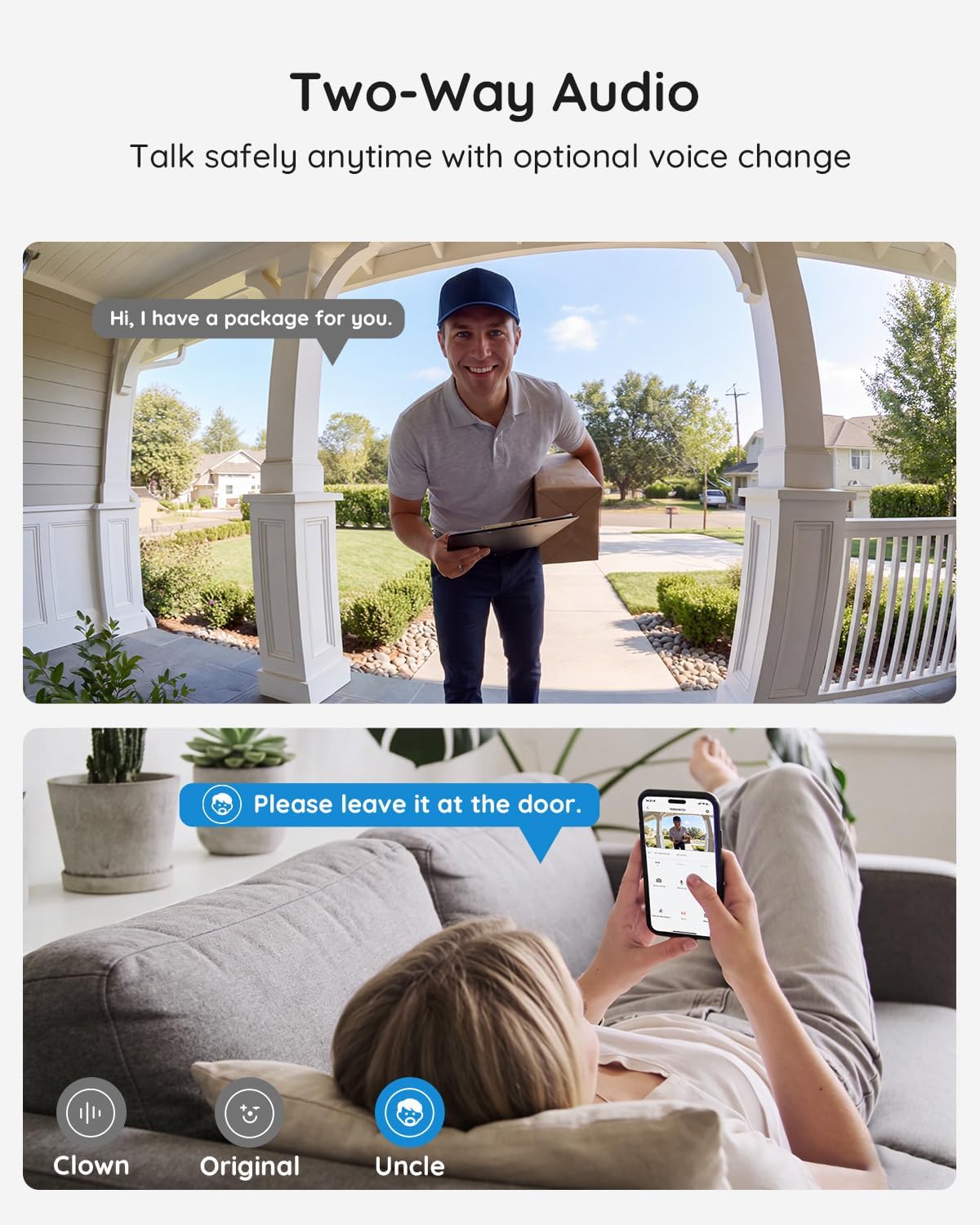 BOIFUN Video Doorbell Camera Wireless – No Subscription Required, 2K HD, 166° Wide View, HDR Night Vision, Motion Alerts, Two‑Way Audio & Battery Video Doorbell with Chime, 2.4 GHz Wi‑Fi Only - Image 6