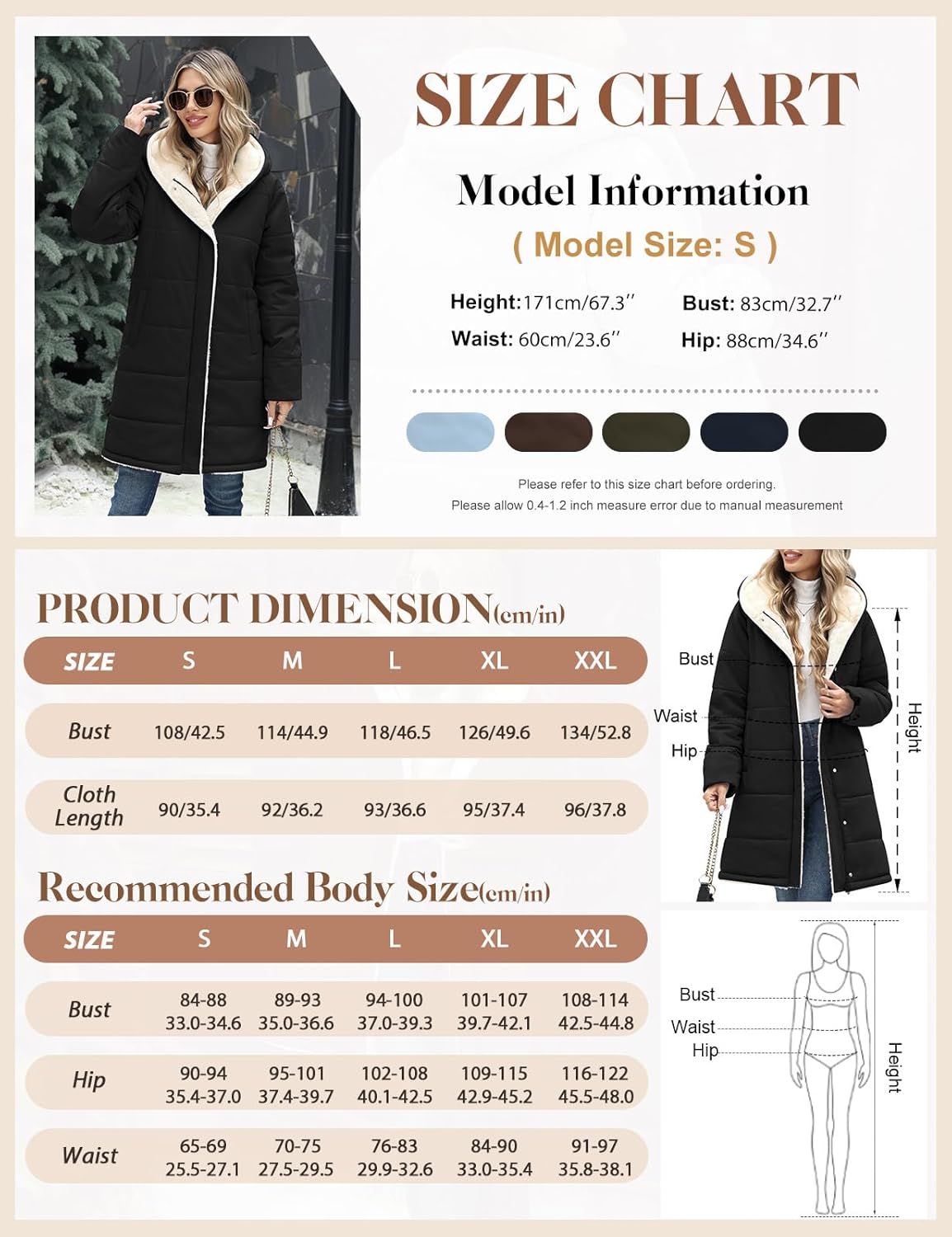 UMIPUBO Women's Long Winter Puffer Jacket – Sherpa Fleece Lined Hooded Coat, Water-Repellent Windproof Warm Quilted Outerwear - Image 6