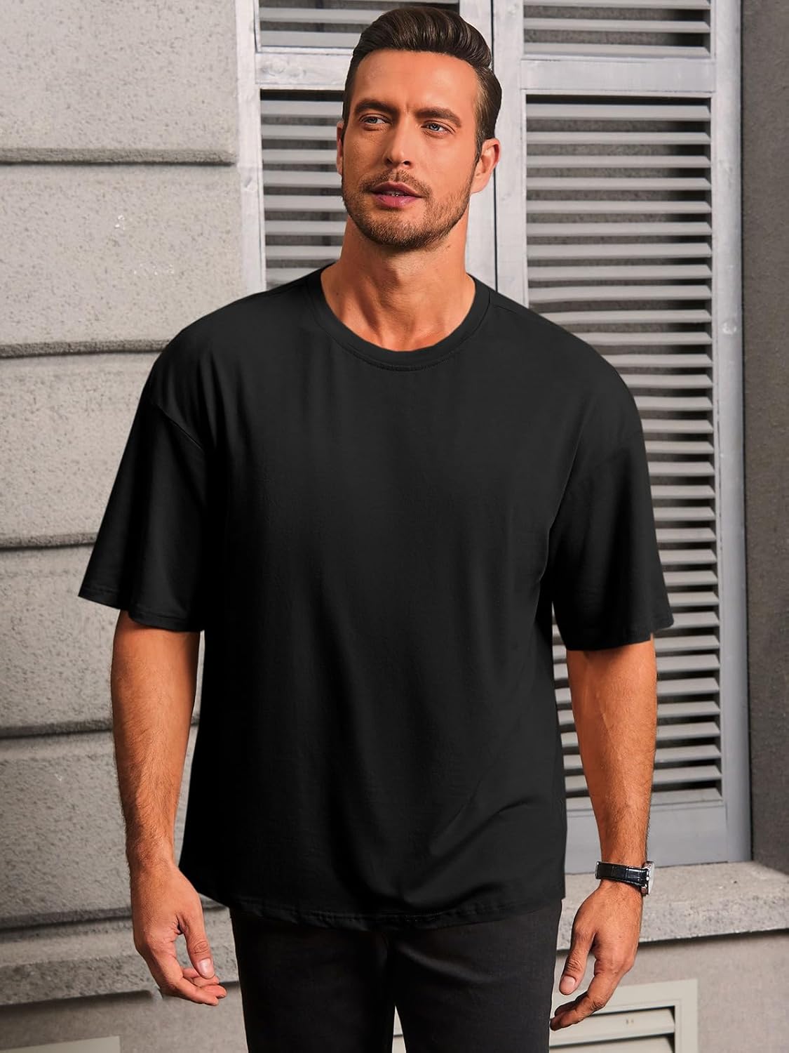 Runcati Mens Casual T-Shirts Short Sleeve Lightweight Oversized Summer Cotton Tee Beach Crew Neck Tops - Image 2