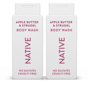 Native Body Wash with Naturally Derived Ingredients – Apple Butter & Strudel – Sulfate & Paraben Free – For Women & Men – Skin‑Loving Cleanser – 18 oz (2‑Pack)