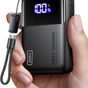 INIU 20000mAh Laptop Power Bank, Ultra Compact 65W PD Dual Fast Charging Portable Charger, Flight-Safe Battery Pack with USB C Cable for Travel MacBook iPad Tablet Switch iPhone 17 16 Pro Samsung S25