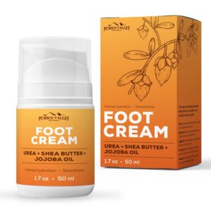 Pumice Valley Urea Foot Cream for Dry Cracked Heels and Feet – Foot Moisturizer & Heel Cream for Calluses and Rough Skin – Shea Butter, Jojoba Oil, Vitamin E – 1.7 oz