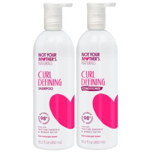 Not Your Mother’s Naturals Curl Defining Shampoo and Conditioner Set – (2 Pack) 15.2 fl oz – Shampoo and Conditioner for Women with All Curl Types – Made with 98% Naturally Derived Ingredients