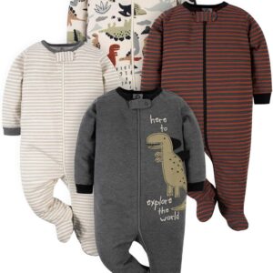Gerber baby-boys 4 Pack Sleep ‘N Play Footie
