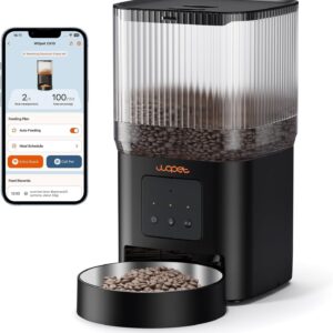 WOPET Automatic Cat Feeder, 5G&2.4G Smart WiFi Pet Feeder with App Control, 4L Capacity, 1–10 Meals per Day, Slow Feeding Mode, 10s Voice Recorder, Timed Cat Food Dispenser for Cats & Small Dogs