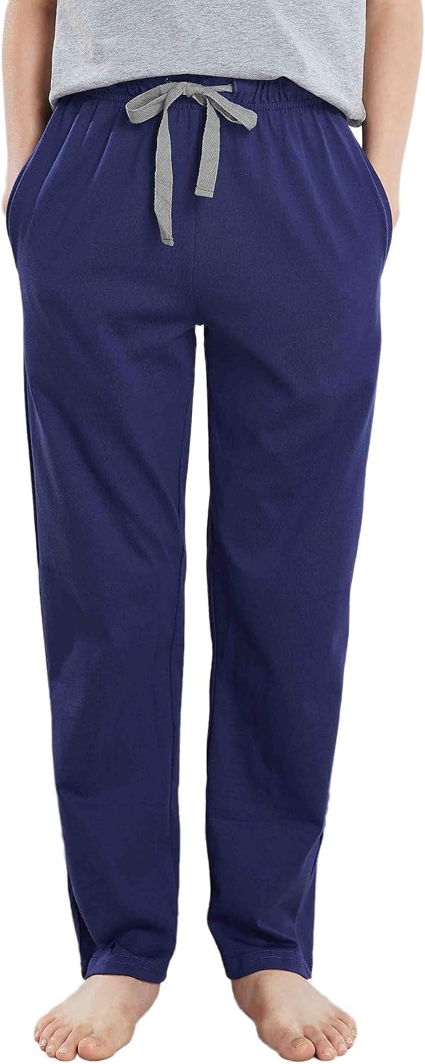 HiddenValor Boys Knit Cotton Pajama Lounge Pants with Pockets
