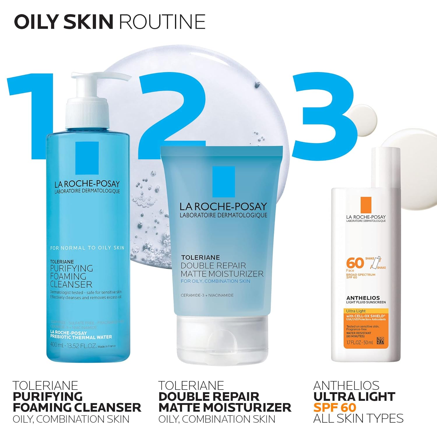 La Roche-Posay Toleriane Double Repair Matte Face Moisturizer, Daily Moisturizer For Oily Skin With Ceramide And Niacinamide For All Skin Tones, Oil Free, Non-Comedogenic, Available with SPF 30 - Image 8