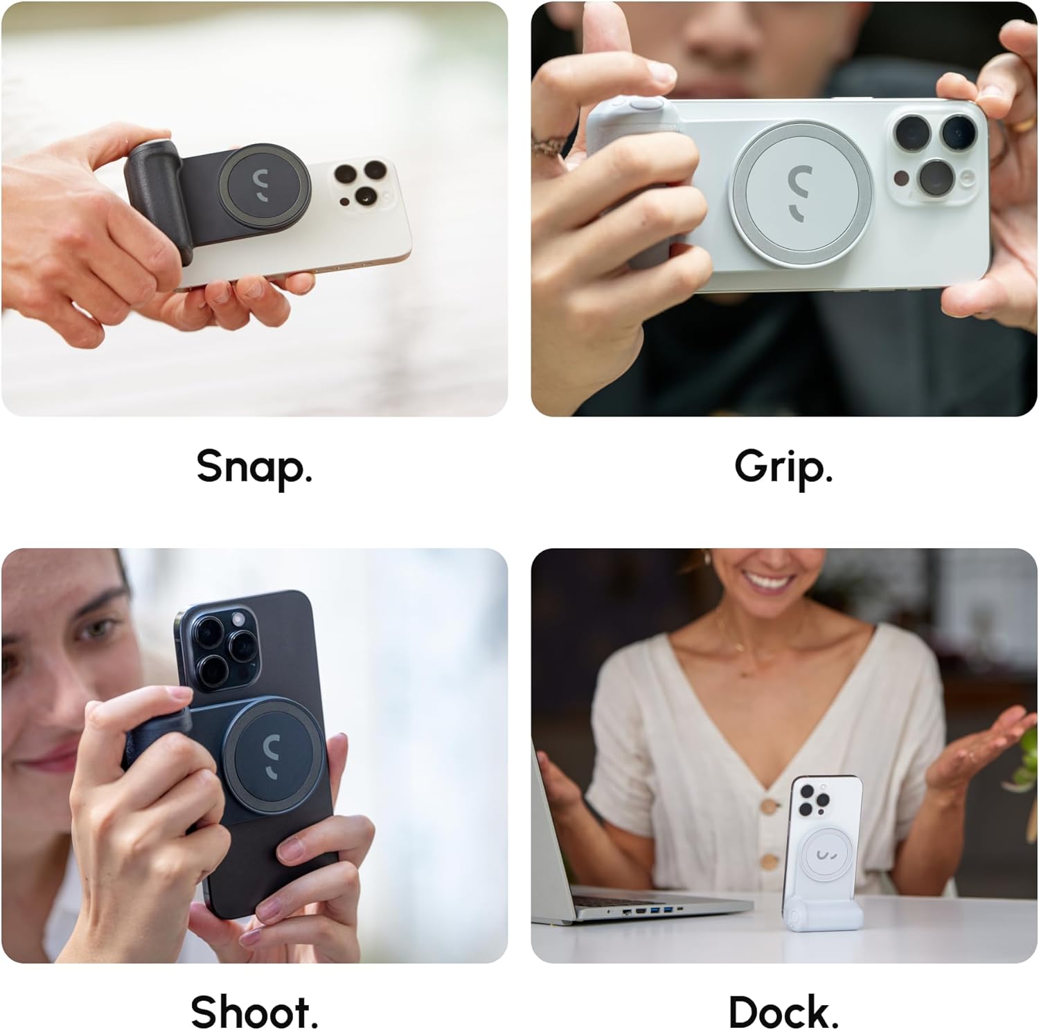 ShiftCam Travel and Creator Kit – MagSafe-Compatible Mobile Creator Bundle for iPhone and Android, Compact Phone Grip, Adjustable LED Light, Extendable Bluetooth Tripod for Vlogging - Image 3