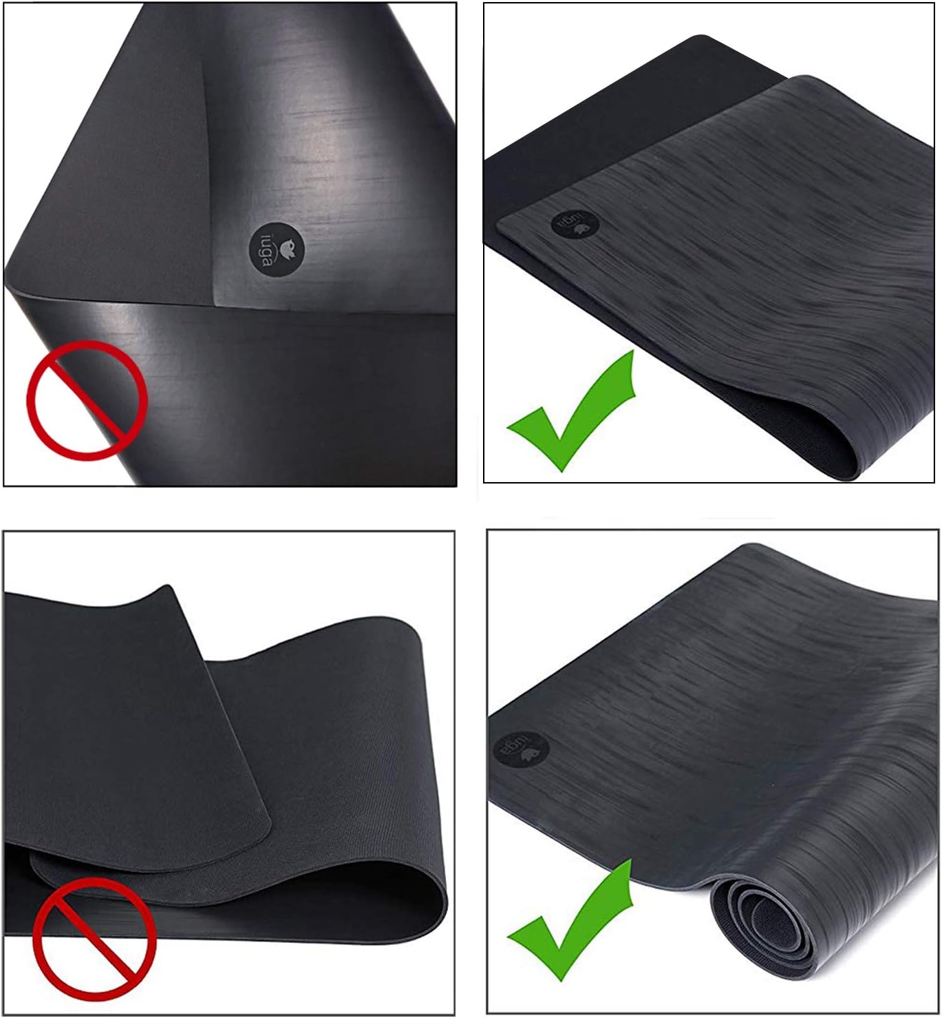 IUGA Pro Yoga Mat Non Slip Pilates Mat Anti-tear Eco Friendly Hot Yoga Mat with SGS Certified Material Free Carrying Strap Included - Image 7