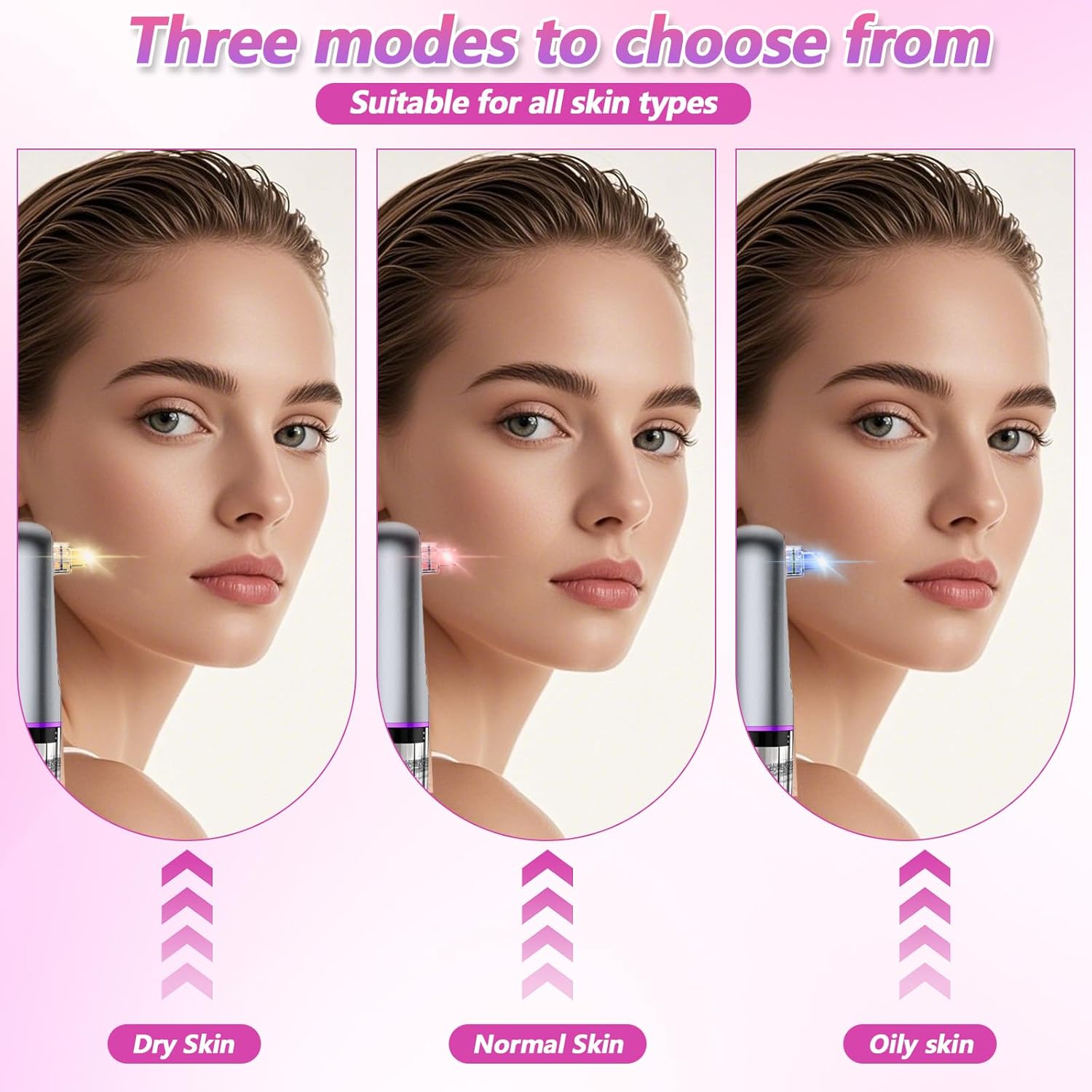 Blackhead Remover Suction Pore with Pore Vacuum Blackhead Remover Kit,5 Suction Heads & USB Charging Cable,Pimple Extractor,Pore Cleaner Machine for Facial Pore Cleansing for Women & Men - Image 2