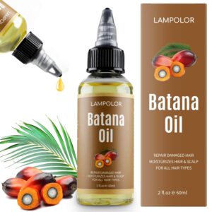 RAW Batana Oil for Hair Growth, Dr Sebi Organic Unrefined Batana Oil from Honduran, 100% Pure & Natural Hair Growth for Thicker & Stronger Hair – 2 FL OZ – 60Ml – 1Pack