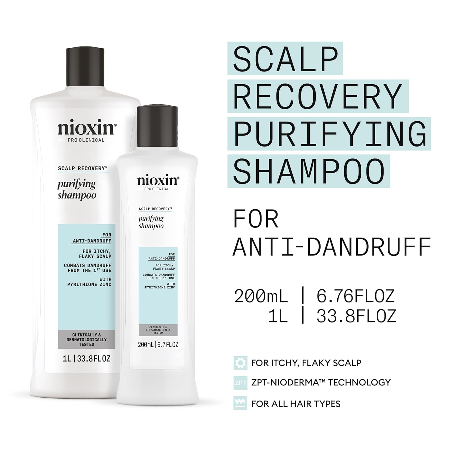 Nioxin Scalp Recovery Purifying Shampoo | For Itchy, Flaky Scalp | Anti-Dandruff | Formulated with Pyrithione Zinc - Image 9