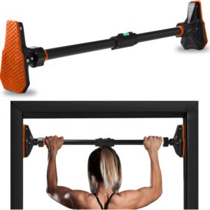 SQUATZ Adjustable Pull-Up Bar – Strength Training Exercise Equipment with Automatic Locking, Adjustable Width 29 to 45 inches, Upper Body Workout Bar for Men and Women Home Gym Exercise