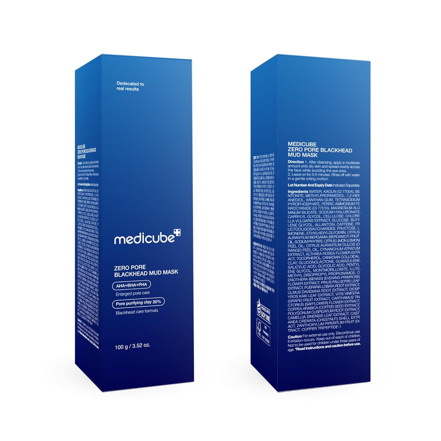 Medicube Zero Pore Blackhead Mud Facial Mask - Skin Cooling & Pore Tightening - 3 Minute Quick Dry Formula with AHA, BHA, PHA, and Pore-Purifying Clay - Korean Mud Mask 3.52 oz - Image 7