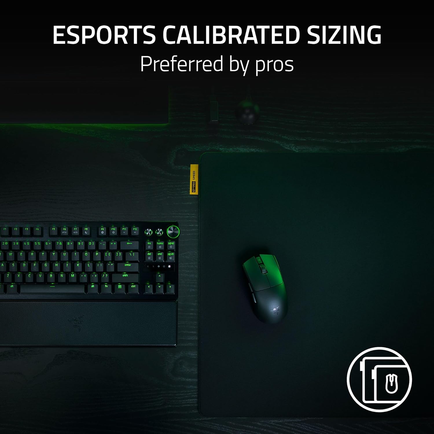 Razer Gigantus V2 Pro Soft Esports Gaming Mouse Pad (Speed) – Low Friction Cloth Surface, Tracking Accuracy, GlideCore Foam, Anti Slip Base, Low-Profile Stiched Edges – Large - Image 5