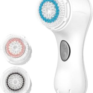 Microtree Electric Facial Cleansing Brush, Ultrasonic Vibrating Face Brush, 2 Speeds for Gentle Clean, Rechargeable Face Scrubber Exfoliator Waterproof Sonic Face Brushes for Cleansing