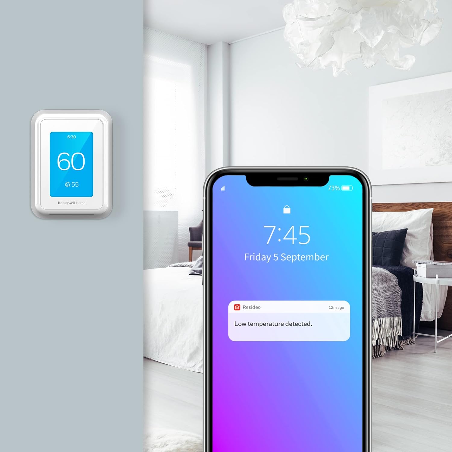 Honeywell Home T9 WIFI Smart Thermostat, Smart Room Sensor Ready, Touchscreen Display, Alexa and Google Assist - Image 11