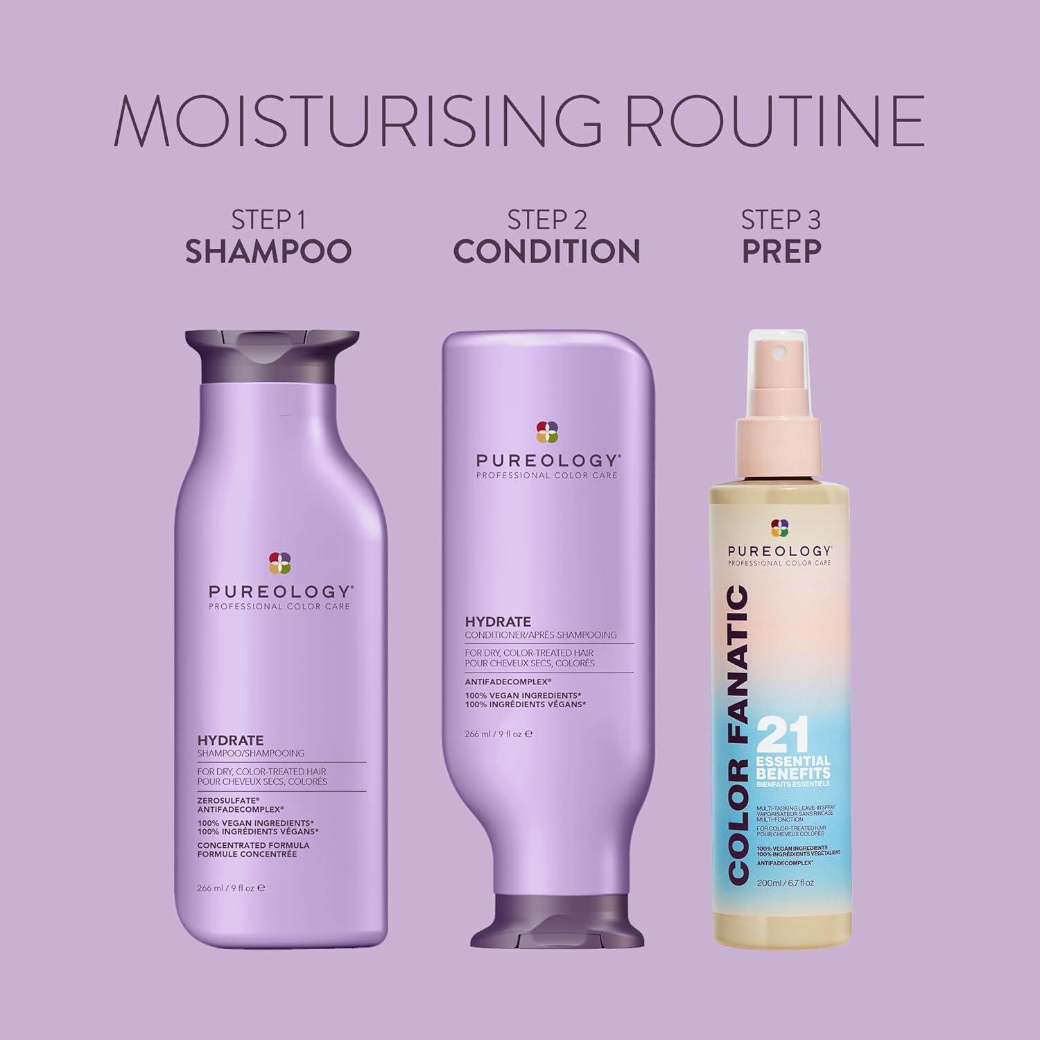 Pureology Hydrate Conditioner - For Dry or Color Treated Hair, Nourishing Conditioner to Restore Moisture and Seal in Hydration, Vegan - Image 11