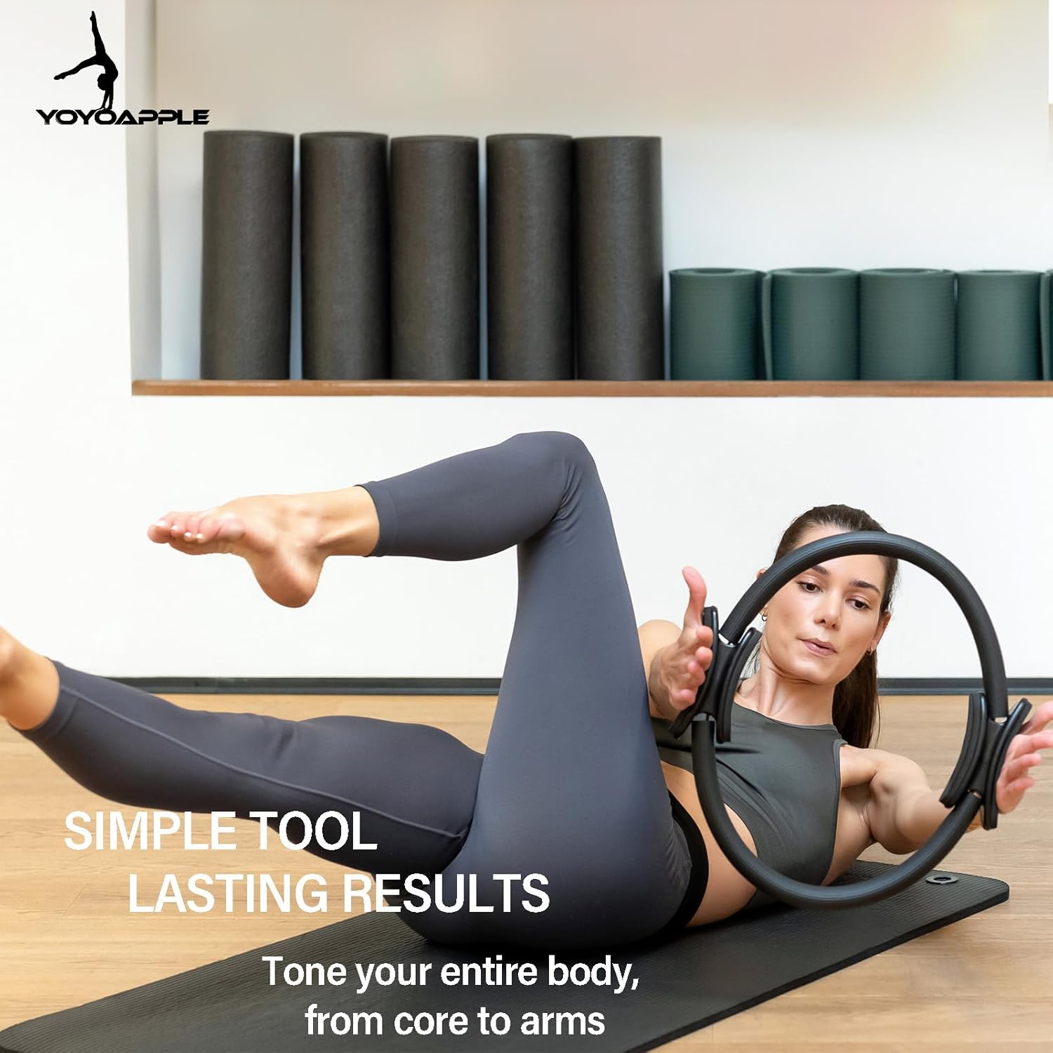 at Home Pilates Essentials Kit for Women,11pcs Pilates Kit for Home Workouts Women,Pilates Kit for Home Workouts Women,Pilates Ball and Ring Set,Pilates Accessories for Home Workouts - Image 2