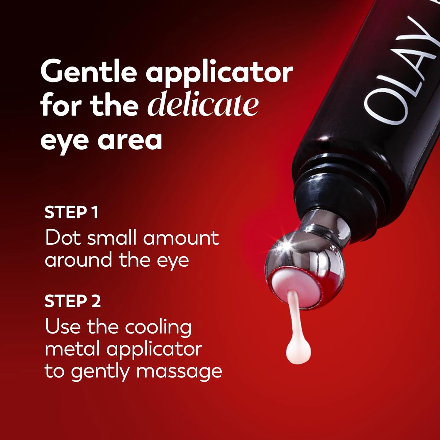 Olay Regenerist Under Eye Cream Roller, Eye Wrinkle Cream, Crows Feet & Bags Treatment, Anti-Wrinkle, Anti-Aging Serum, Fragrance-Free, Hexa-Repair Peptide & Bakuchiol, 0.7oz - Image 7