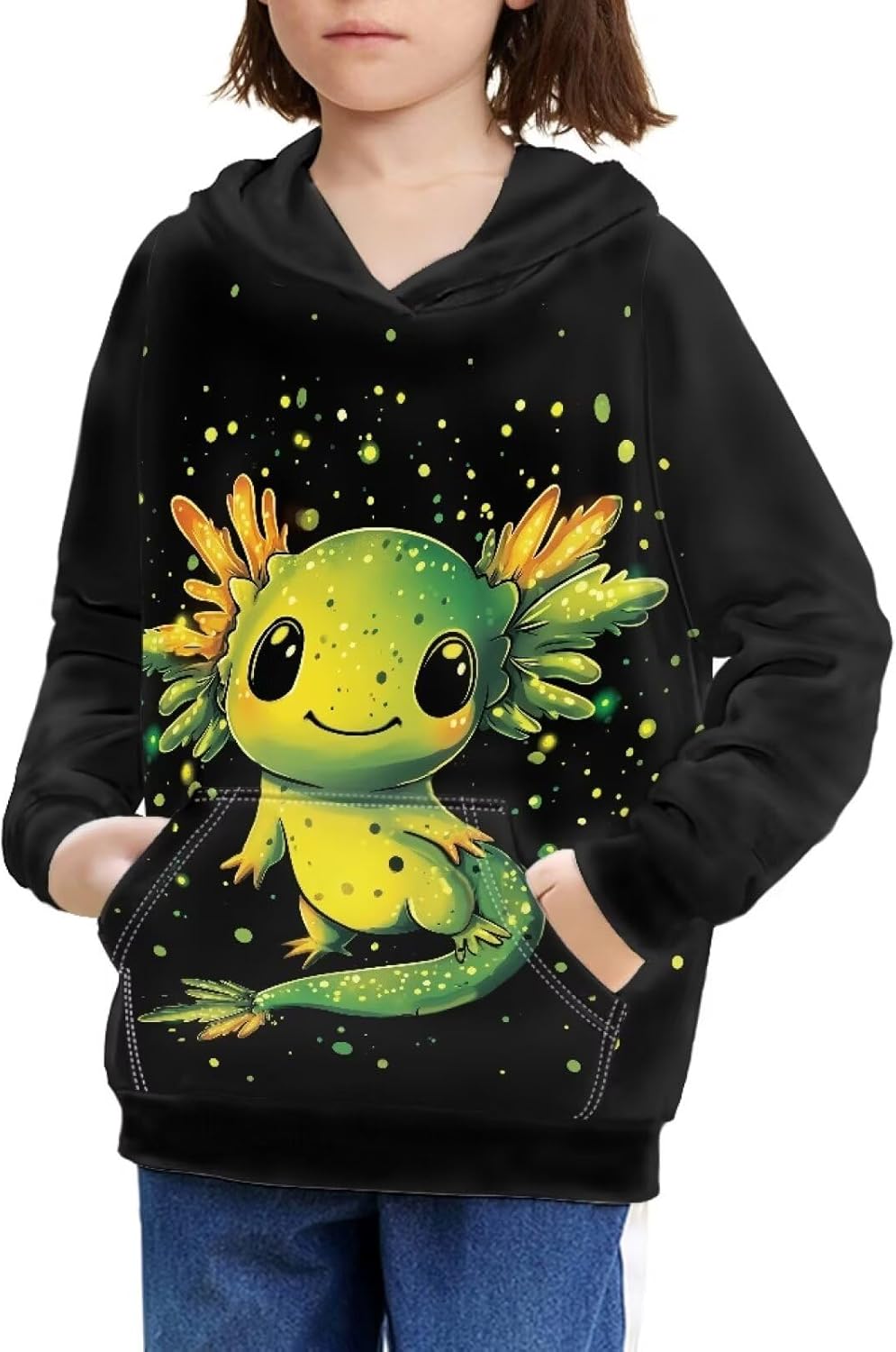 JEOCODY Hoody Sweatshirt wiht Hood Hoodie S-XL Size for 6-14 Years old Boys and Girls Primary School Student