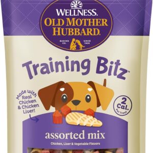 Wellness Old Mother Hubbard Training Bitz Assorted Mix Dog Treats, Natural Biscuits, 3 Flavors, 8 oz Bag