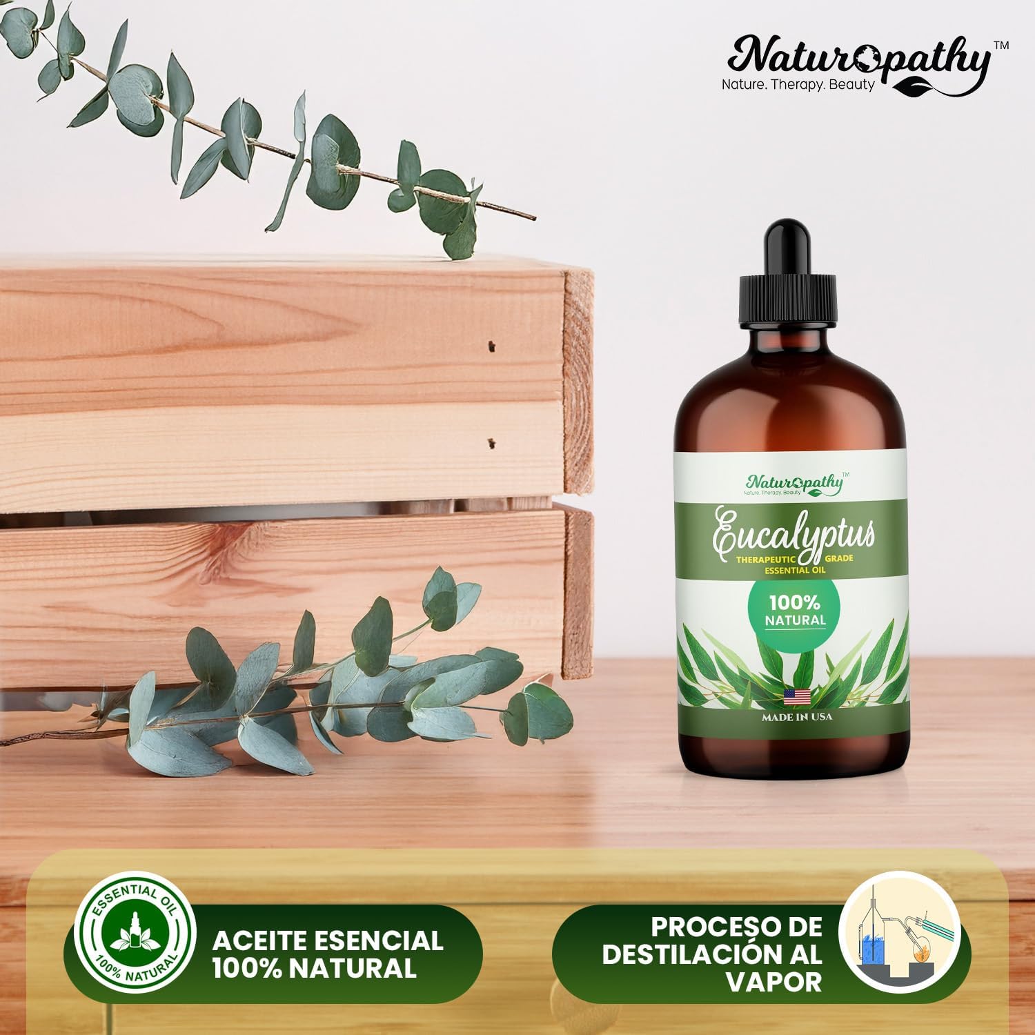 Naturopathy Eucalyptus Essential Oil, Therapeutic Grade, Premium Quality Perfect for Aromatherapy (4 fl oz) - Image 9