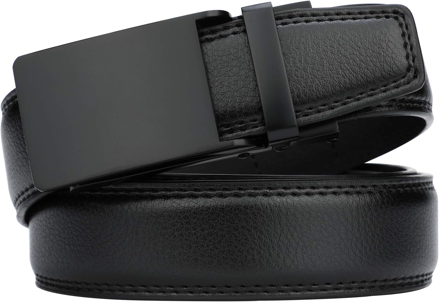 HIMI Men's Comfort Genuine Leather Ratchet Dress Belt with Automatic Click Buckle - Image 2