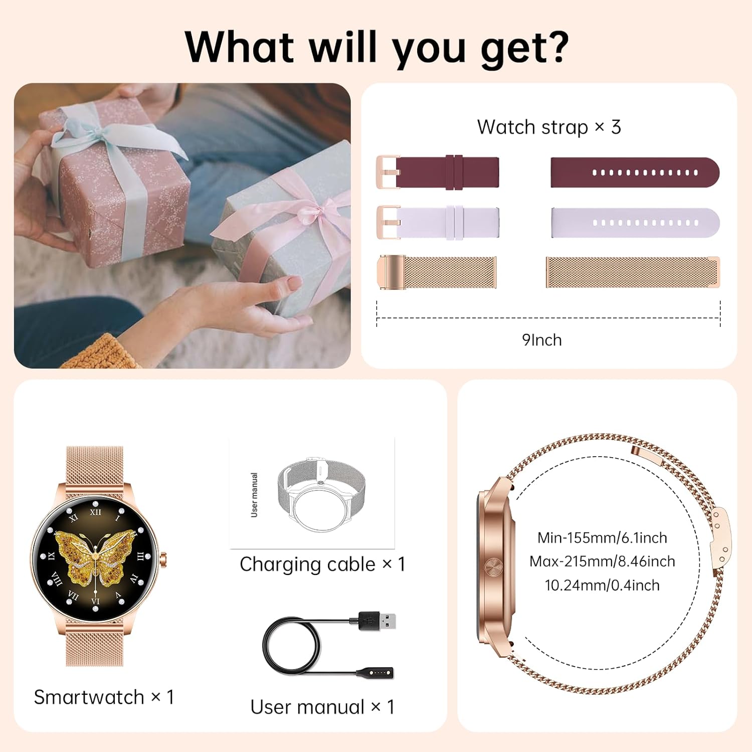 Smart Watch for Women(Answer/Make Calls), 1.27" HD Screen Fitness Tracker with Heart Rate/Sleep Monitor, 130+ Sport Modes IP68 Waterproof Activity Tracking, Smartwatch for Android Phones iPhone - Image 9
