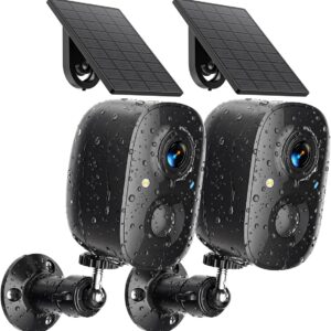 Security Cameras Wireless Outdoor 2K Solar Powered WiFi Cameras for Home Security,AI Motion Detection,Siren Alarm,Spotlight Color Night Vision,2-Way Audio,SD/Cloud Storage