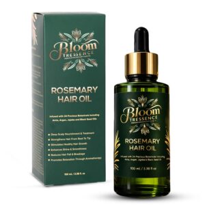 Premium Rosemary Hair Oil for Hair Growth – Anti Hair Fall & Scalp Treatment with 24 Botanical Oils (Amla, Argan, Castor & Jojoba) – For Thinning Hair, Regrowth & Thickness – 100ml