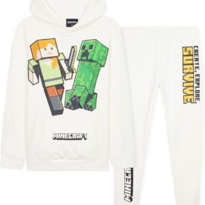 Minecraft Boys Pants Set – Cozy Hoodie and Joggers for Kids – Fun Gifts for Boys