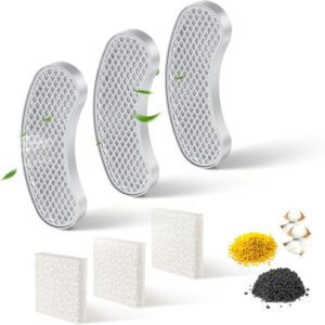 3-Pack Cat Water Fountain Filters Replacement & Sponges, 2~3 Months Using Time, Updated 6-Layers Filttration, Compatible with Petlipo Cat Fountains (3 Filters+3 Sponges)