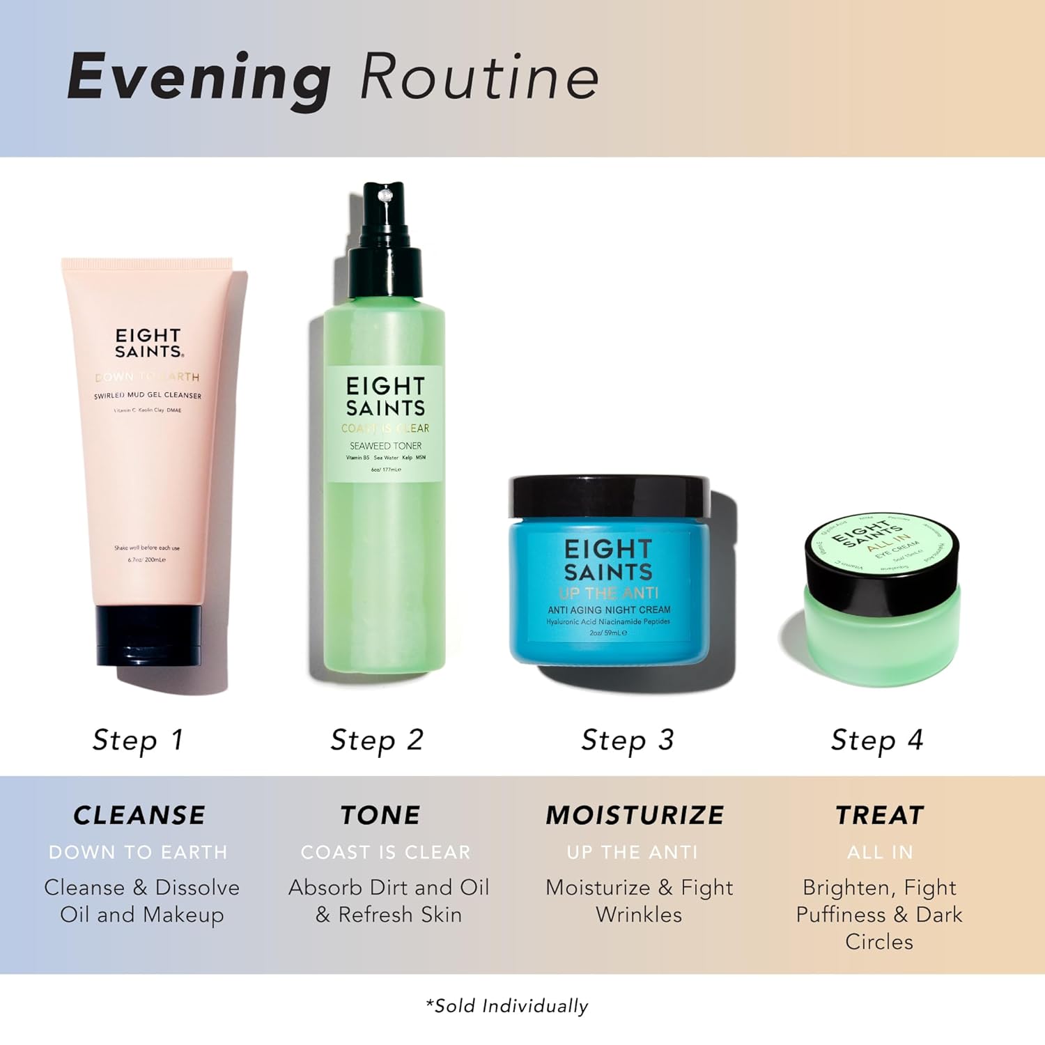 Eight Saints Skin Care Up the Anti Night Cream Face Moisturizer to Reduce Fine Lines and Wrinkles, Anti Aging Cream For Face & Neck with Hyaluronic Acid, Niacinamide, and Peptides, 2 Ounces - Image 4
