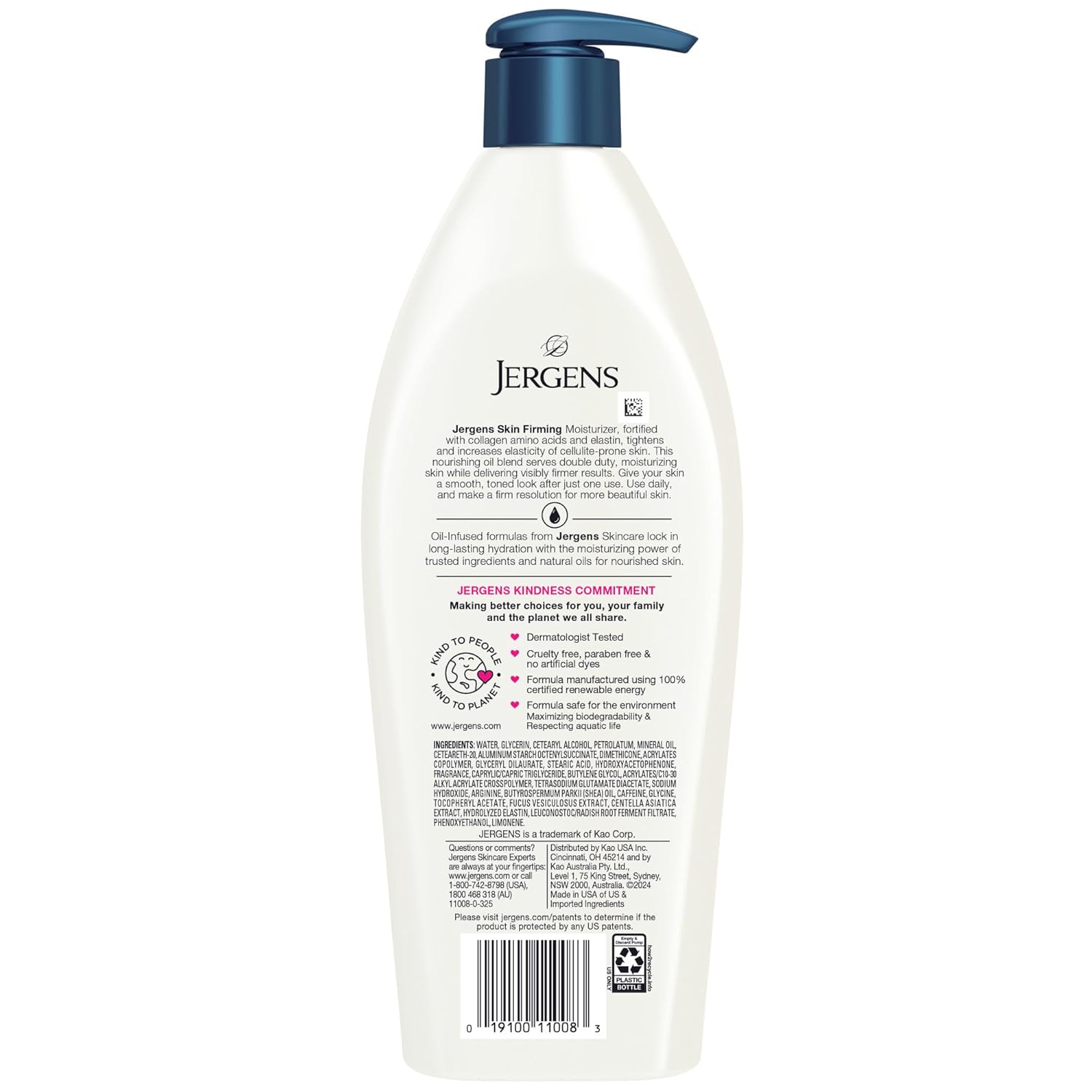 Jergens Skin Firming Body Lotion for Dry to Extra Dry Skin, Skin Tightening Cream with Collagen and Elastin, Dermatologist Tested, Hydralucence Blend Formula, 16.8 Oz - Image 8