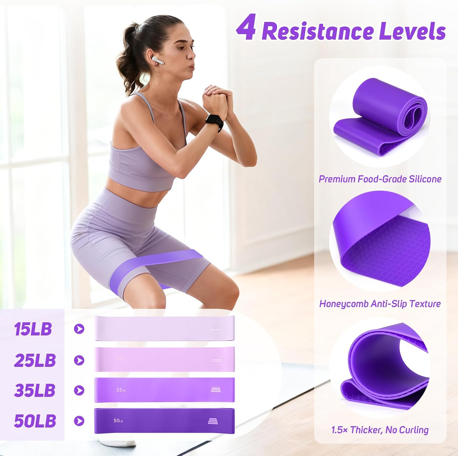 Asten Home Pilates Kit for Women: Pilates Equipment Pilates Ring and Ball Set with Resistance Bands, Core Slider, Foam Roller, Pilates Essentials Kit for Beginner Home Workout, Compact Toning Fitness - Image 3