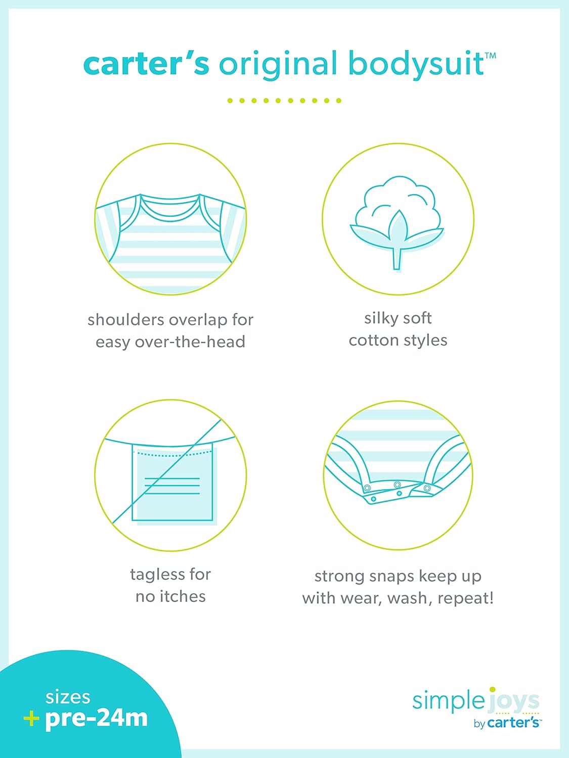 Simple Joys by Carter's Baby-Boys 6-Pack Short-Sleeve Bodysuit - Image 6