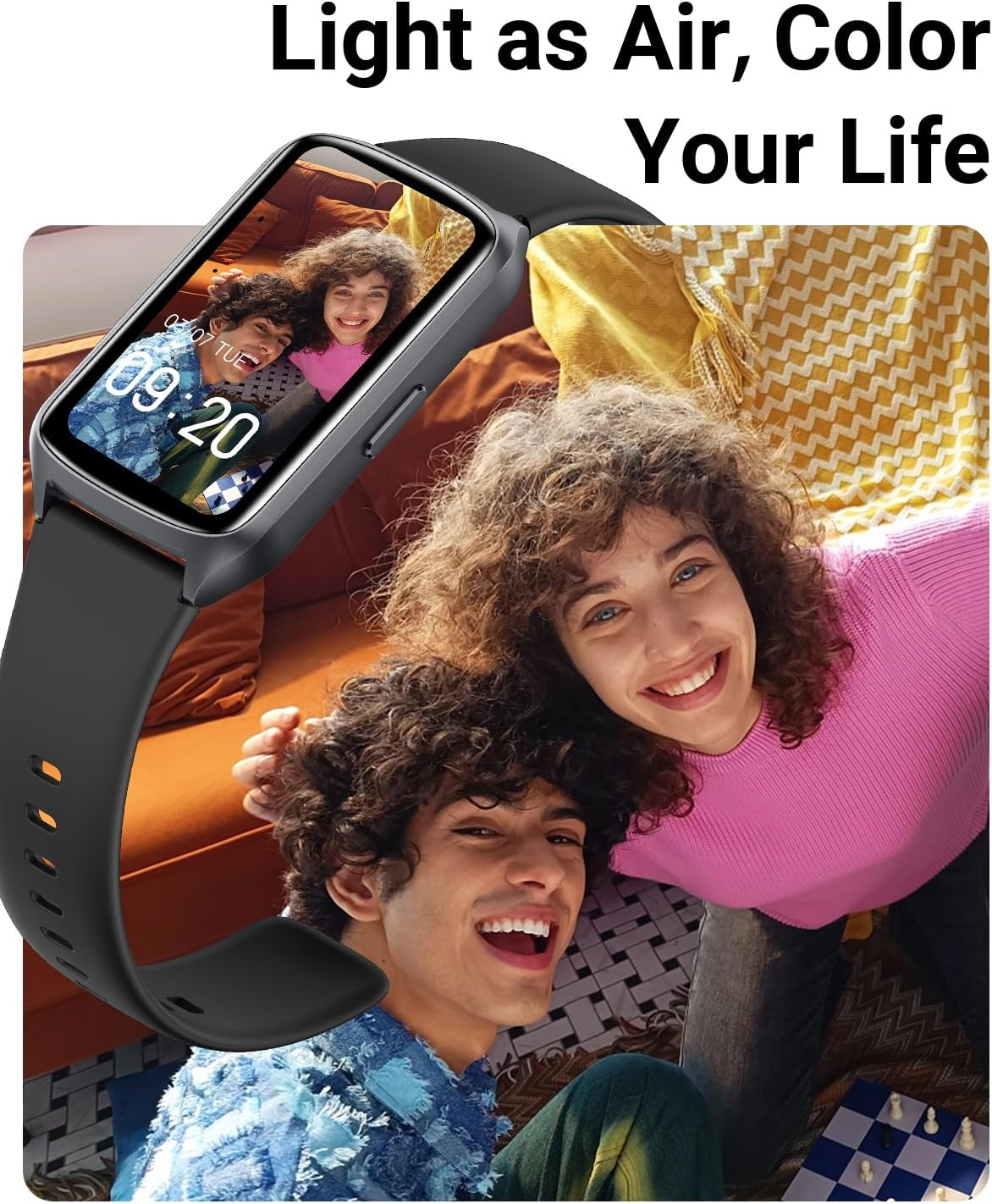 Amzhero Health Fitness Tracker with 24/7 Heart Rate, Blood Oxygen, Blood Pressure, Sleep Tracker, 5ATM Waterproof Activity Trackers with Step Tracker, Pedometer (S & L Bands Included) - Image 7