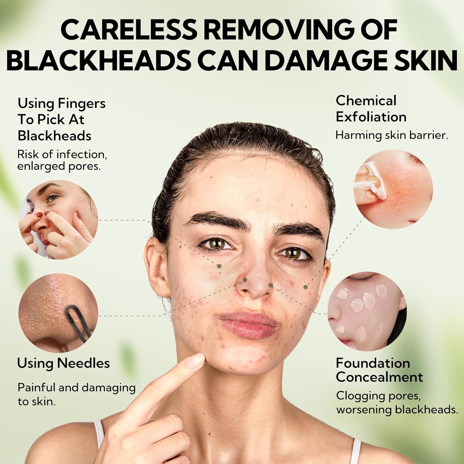 LANBENA Upgraded 2.0 Bamboo Charcoal Blackhead Remover Mask, 60 pcs Nose Strips, Peel off Face Mask Pore Whiteheads Cleanser Strawberry Nose Purifying, Deep Cleansing for All Skin Types, 30g/1.05oz - Image 6